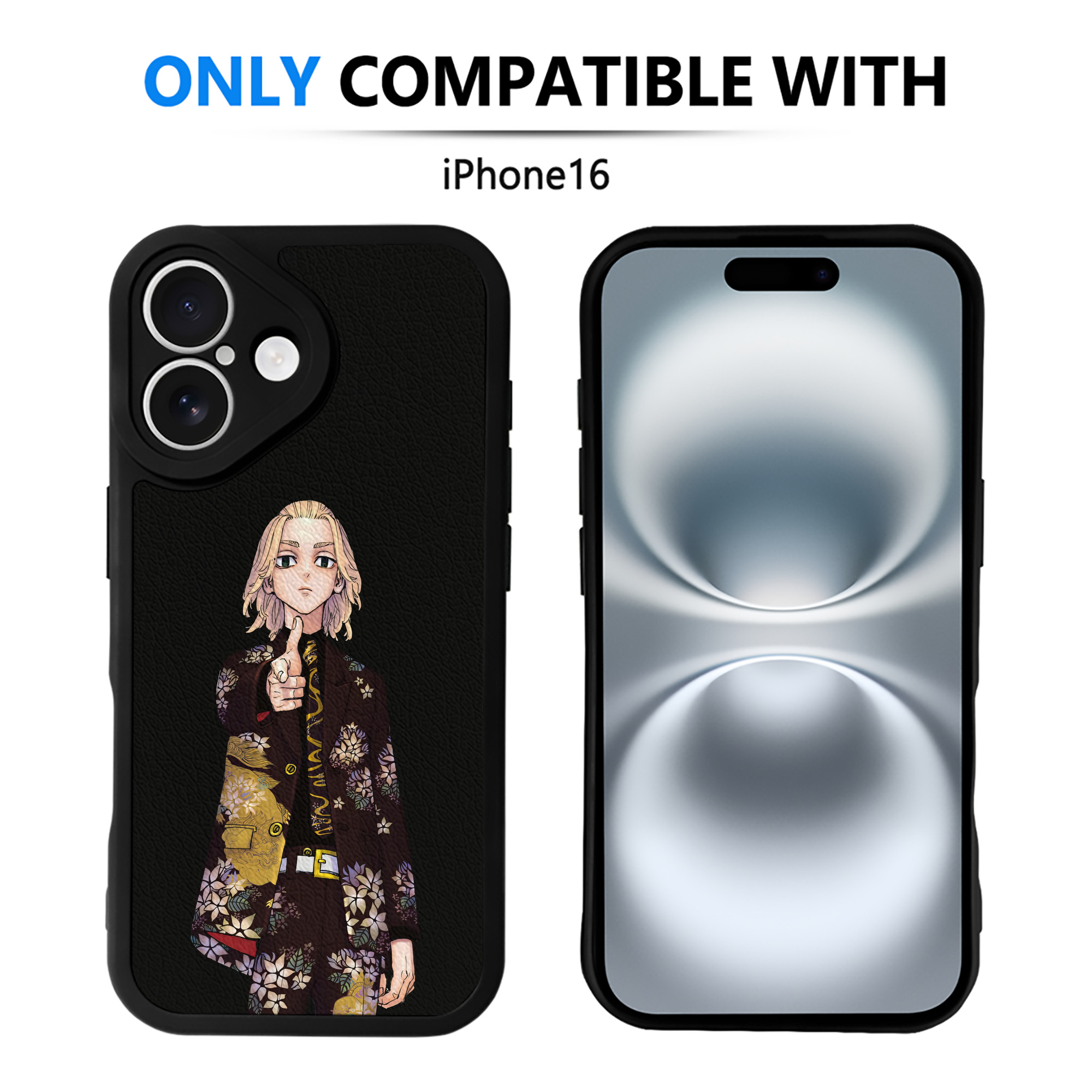 （画像用） 東京リベンジャーズ Tokyo Revengers 【iPhone 16シリーズ対応】シリコンスマホケース（レザー調） 材質：シリコン